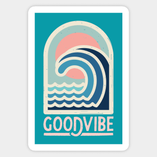 Good Vibe Beach Wave Sticker